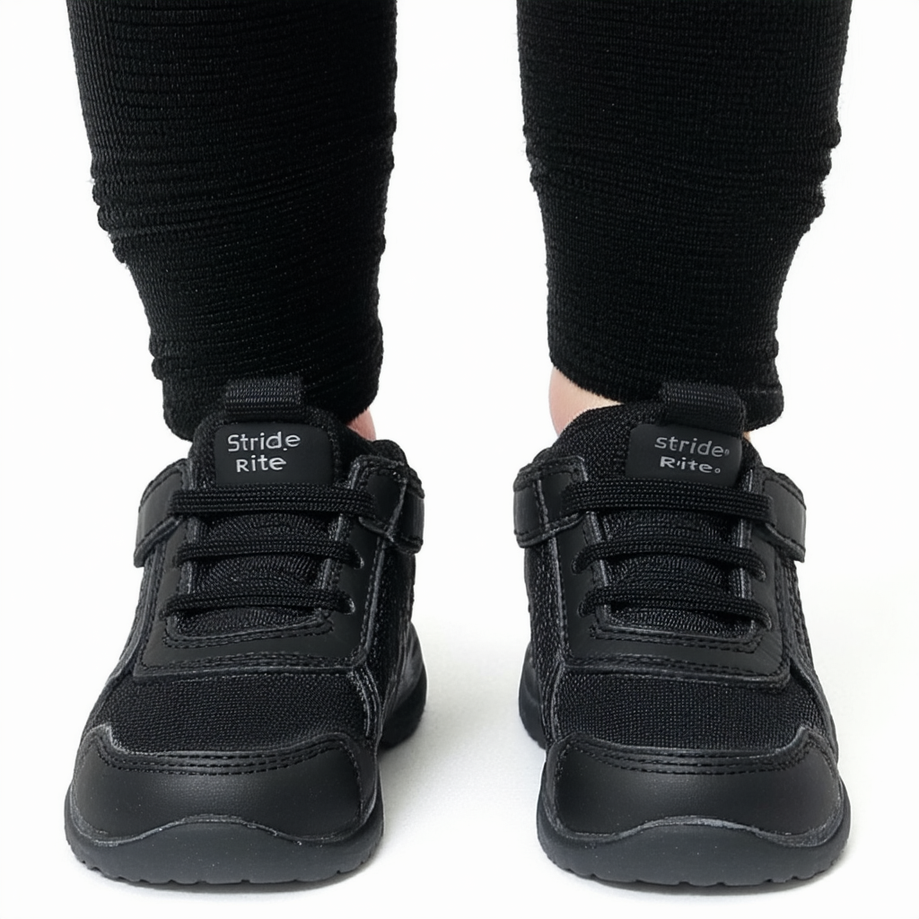 Stride Rite Baby-Boy's SRTech Noe Sneaker, Black, 9 Wide US Toddler