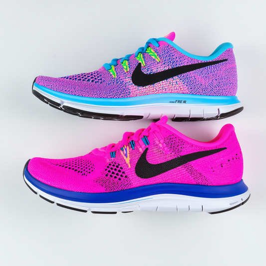 Nike Women's Free RN Distance Running Shoe (Sz. 9) Hyper Pink, Black, Blue Glow