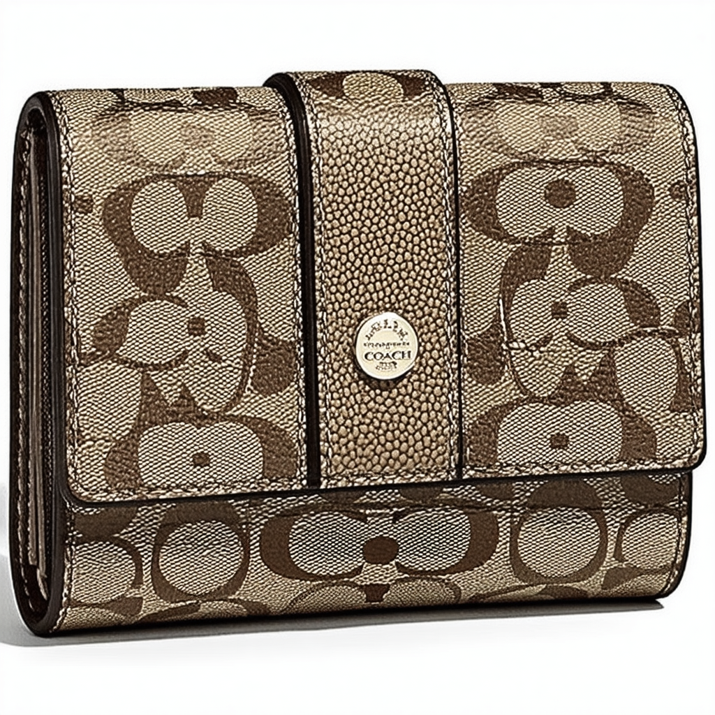 COACH HAMPTON SIGNATURE COMPACT CLUTCH WALLET 45009 SKHTO