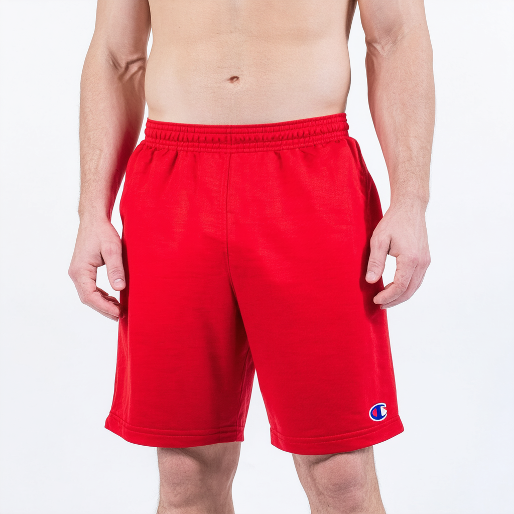 Champion Adult Cotton Gym Shorts, Scarlet, XX-Large