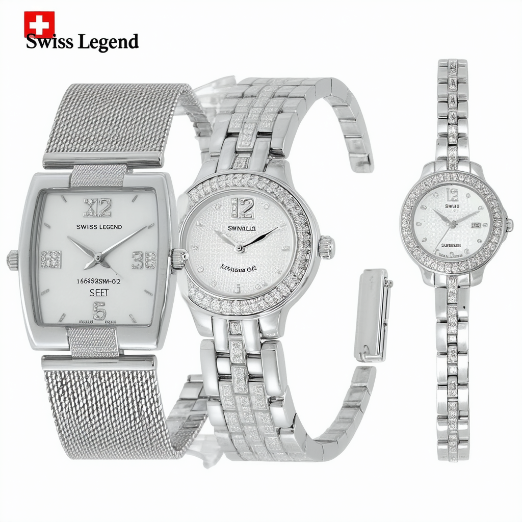 Swiss Legend Women's 16592SM-02-SET Layla Analog Display Swiss Quartz Stainless Steel Watch Set