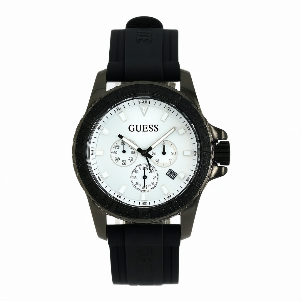 GUESS Men's Watch Analogue Quartz Silicone W0034G5