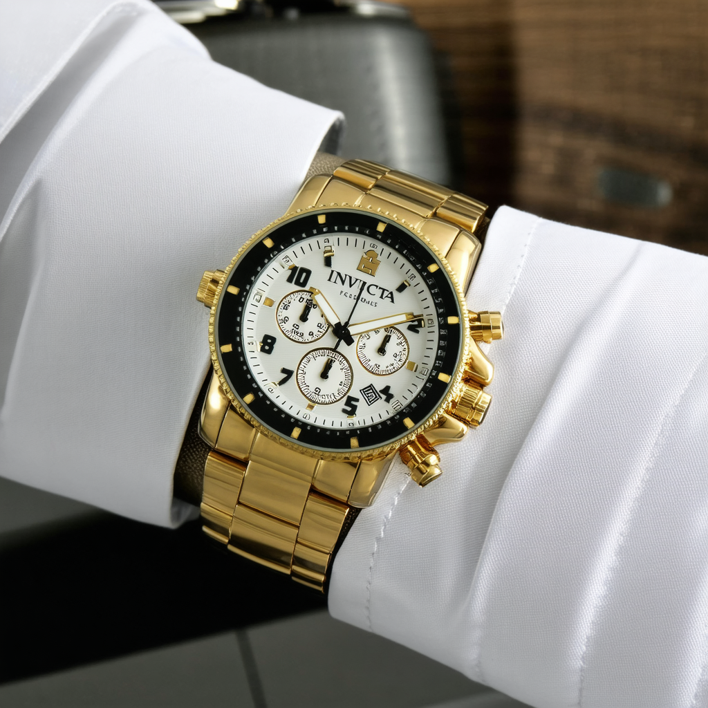 Invicta Men's 4534 Force Collection Lefty Chrono XL Gold-Tone Watch