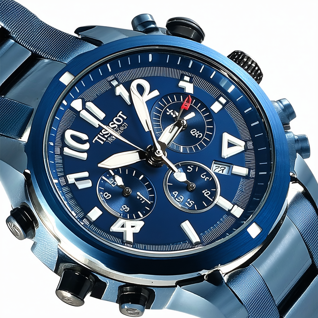 Tissot Men's T069.417.44.041.00 Quartz Titanium Blue Dial Chronograph Watch