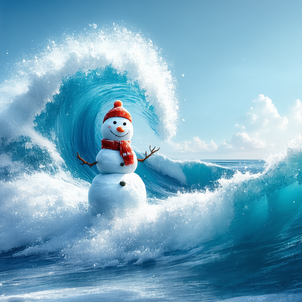 Frosty The Snowman Frosty Wave Unisex Adult Sublimated T Shirt for Men and Women