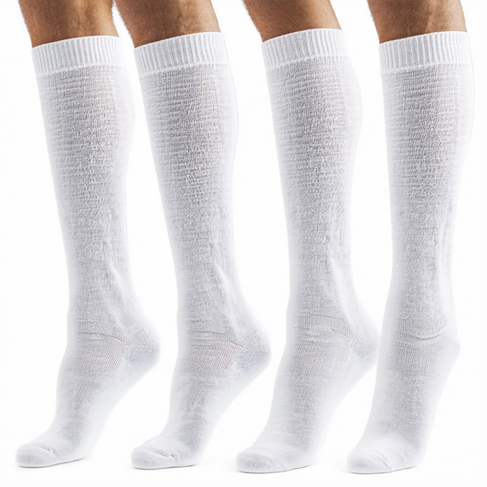 6 pairs of men's white cotton socks thin Size