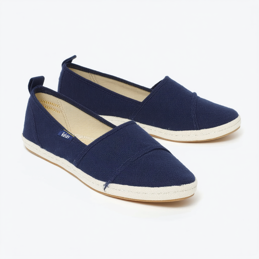 Keds Women's Skimmer Canvas Flat,Navy,8 M US
