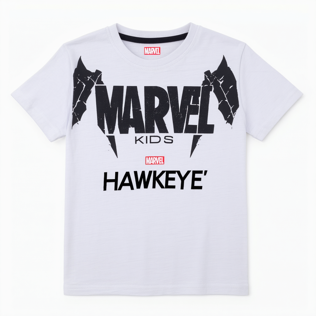 Marvel Kids' Hawkeye Black Logo T-Shirt