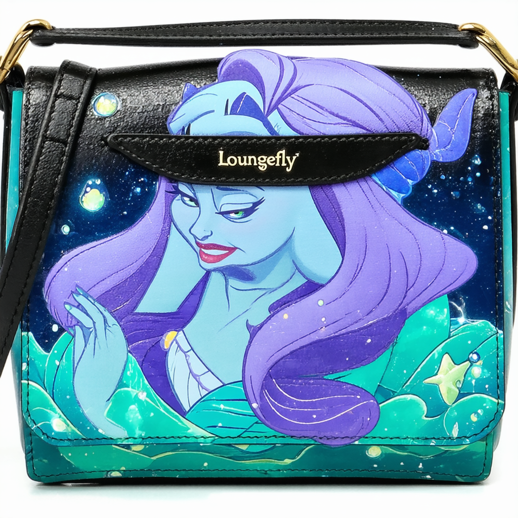 Loungefly The Little Mermaid Ursula Plotting Glow Crossbody Bag
