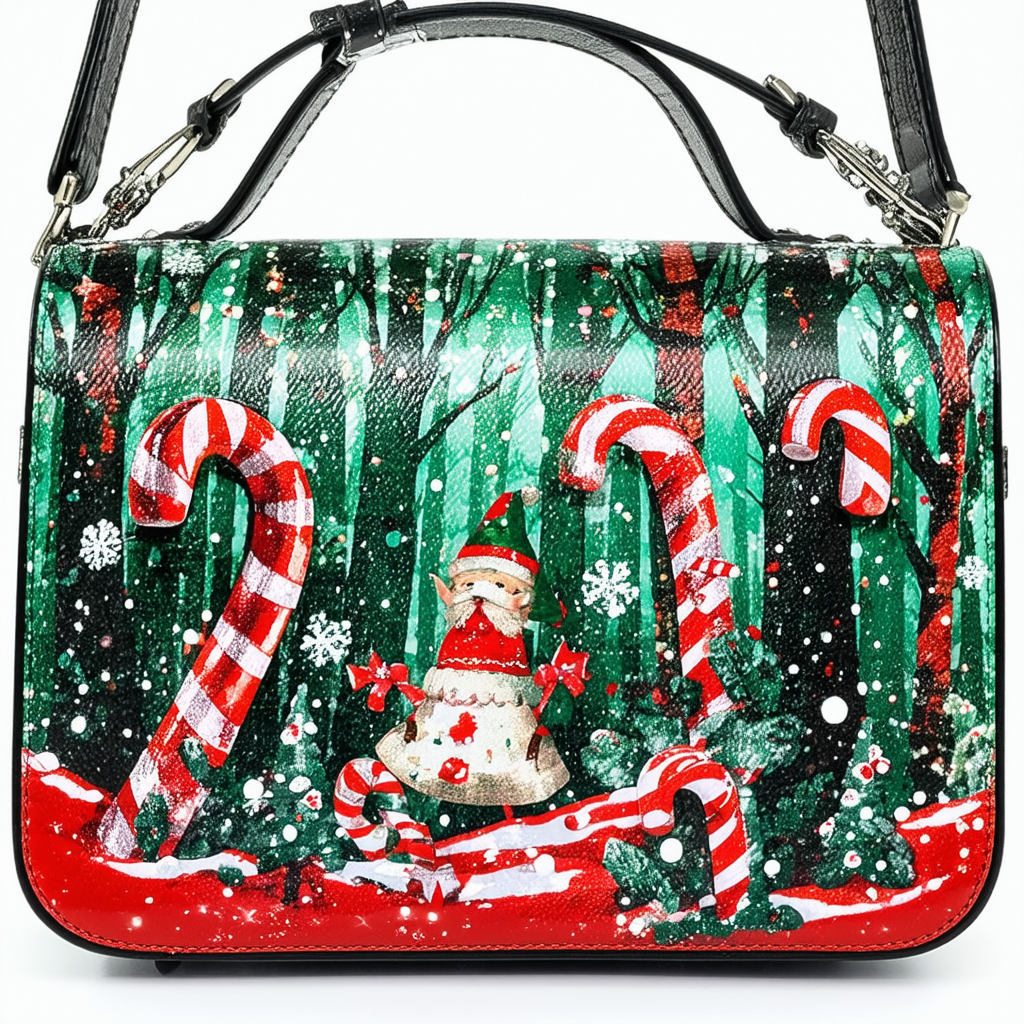 Loungefly x Elf I Passed Through The Seven Levels of the Candy Cane Forest Double Strap Shoulder Bag