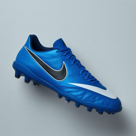 Nike Men's Tiempo Geino II Leather Indoor Soccer Shoes (12) Blue