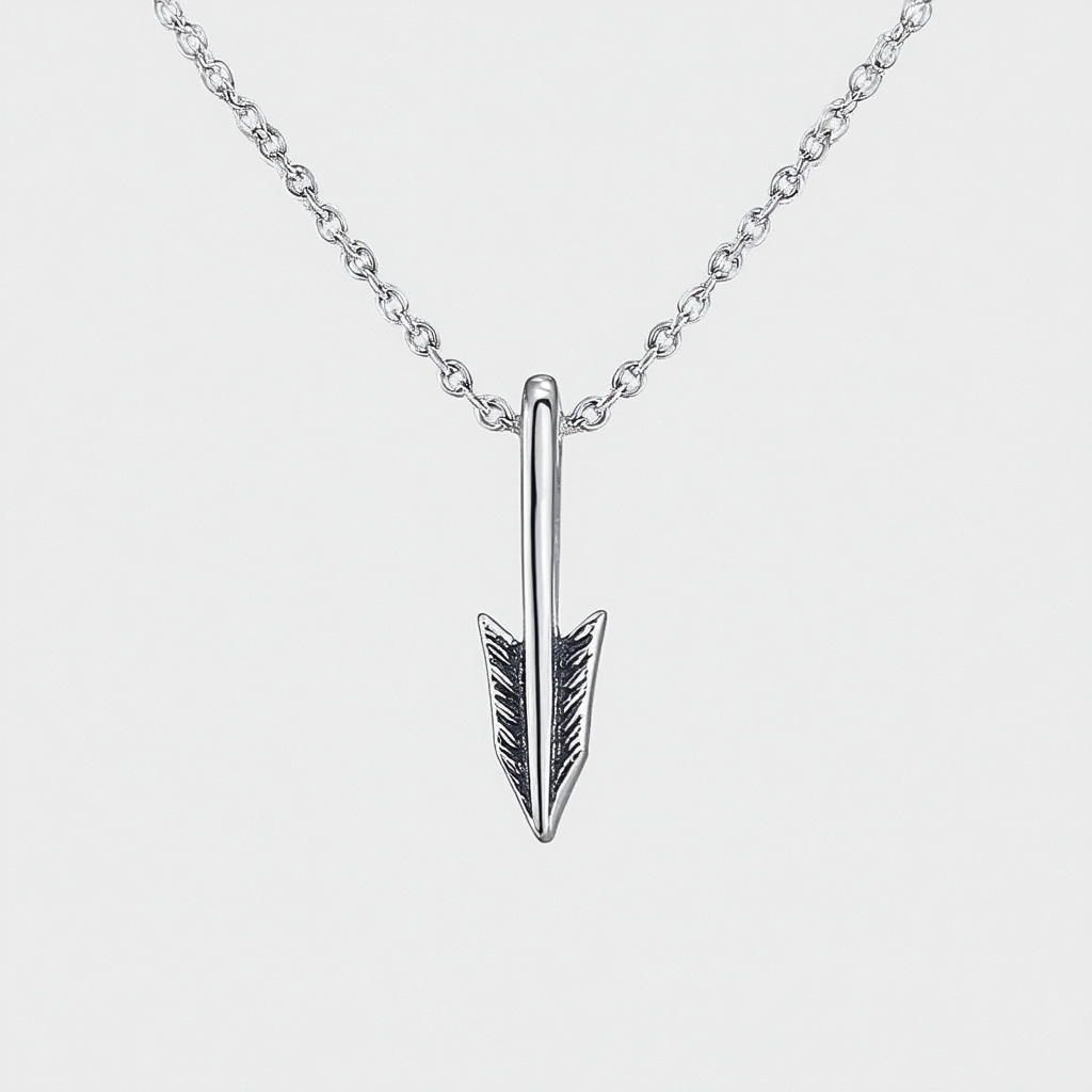 Amazon Collection Sterling Silver Arrow Pendant Necklace, 18"
