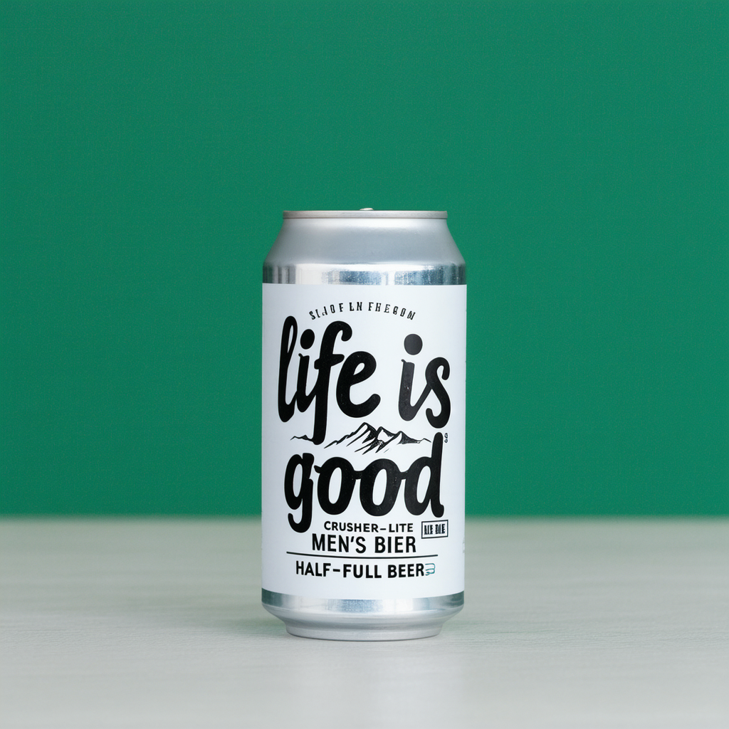 Life is Good Men's Crusher-Lite Half Full Beer
