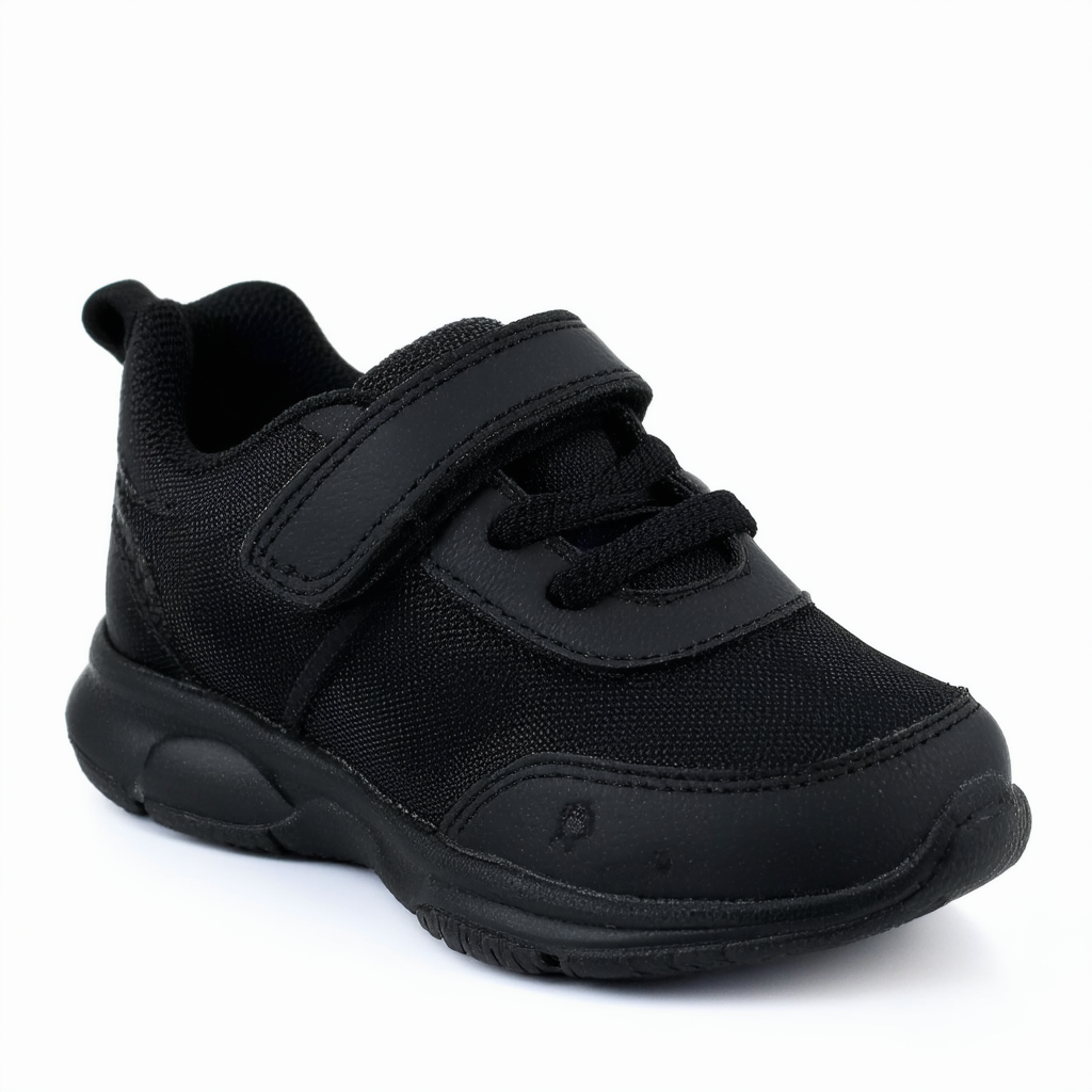 Stride Rite Girls' SR Lily Sneaker, Black, 4.5 M US Toddler