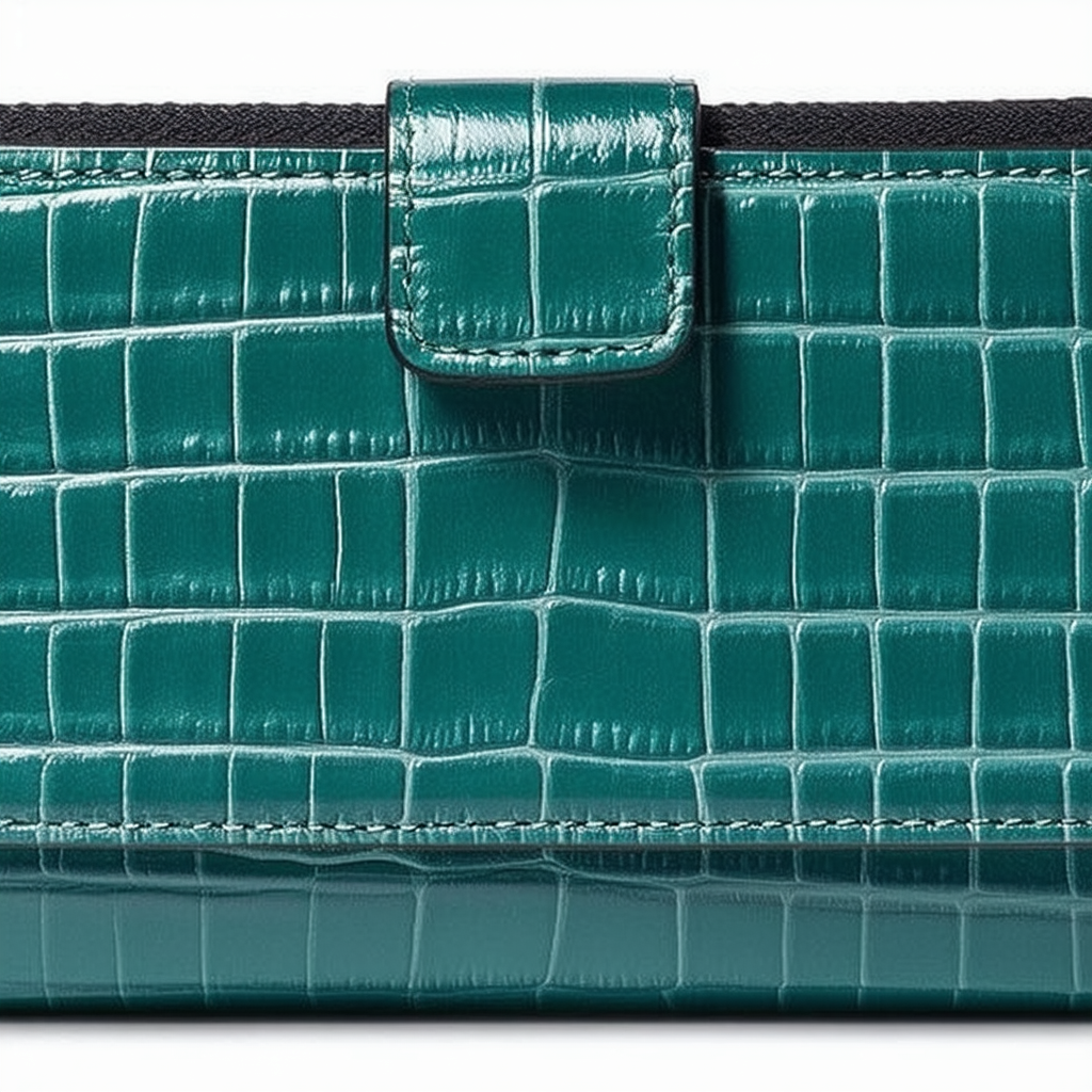Nine West Slim Wallet-Deep Croco