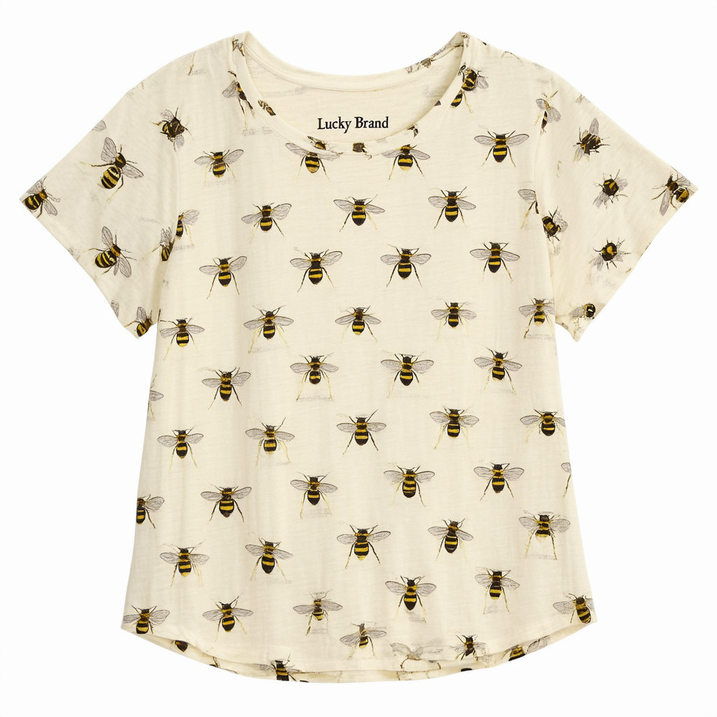 Lucky Brand Women's Allover Bees Tee