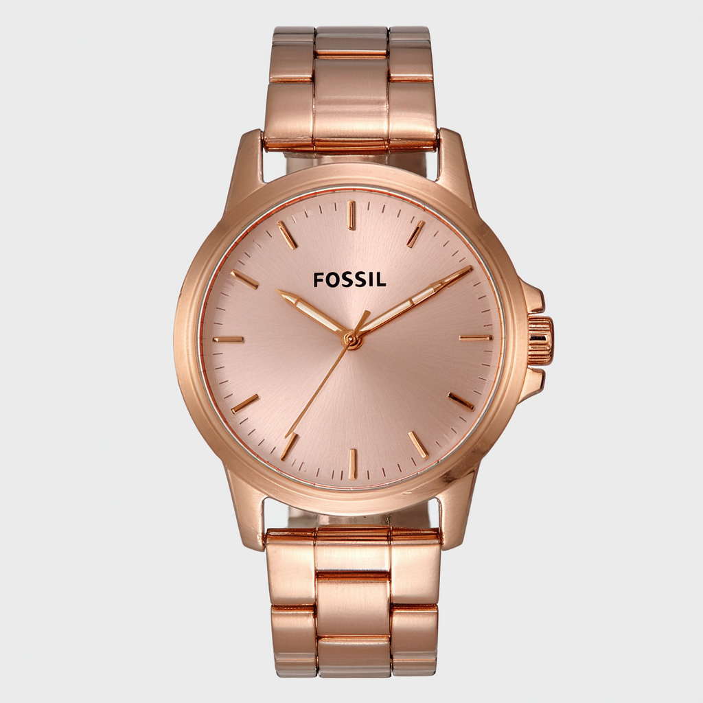 Fossil Women's ES2976 Quartz Rose Dial Aluminum Watch