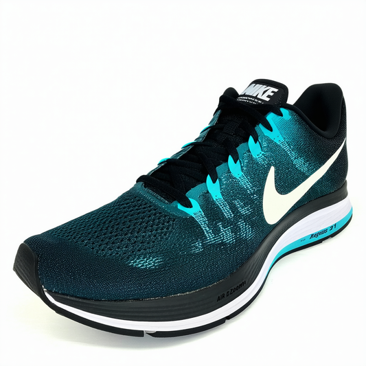 Nike Mens Air Zoom Pegasus 31 Black/Blue Lagoon/Clrwtr/White Running Shoe 12 Men US