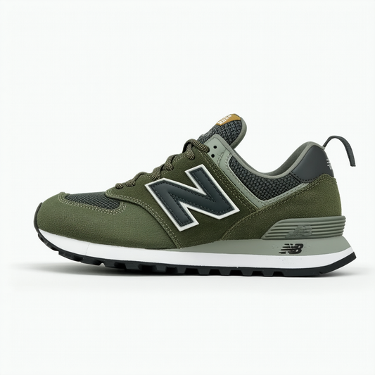 New Balance Men's 574 V2 Low Hiker Sneaker, Covert Green/Triumph Green, 6.5 Wide