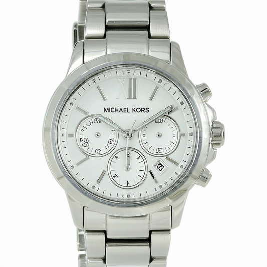 Michael Kors Women's MK5070 Silver Round 3 Hand Date Watch