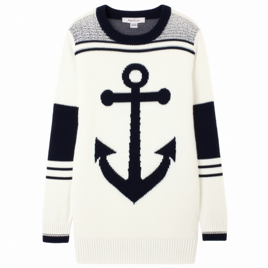 Nautica Women's Big Girls' Anchor Sweater Dress