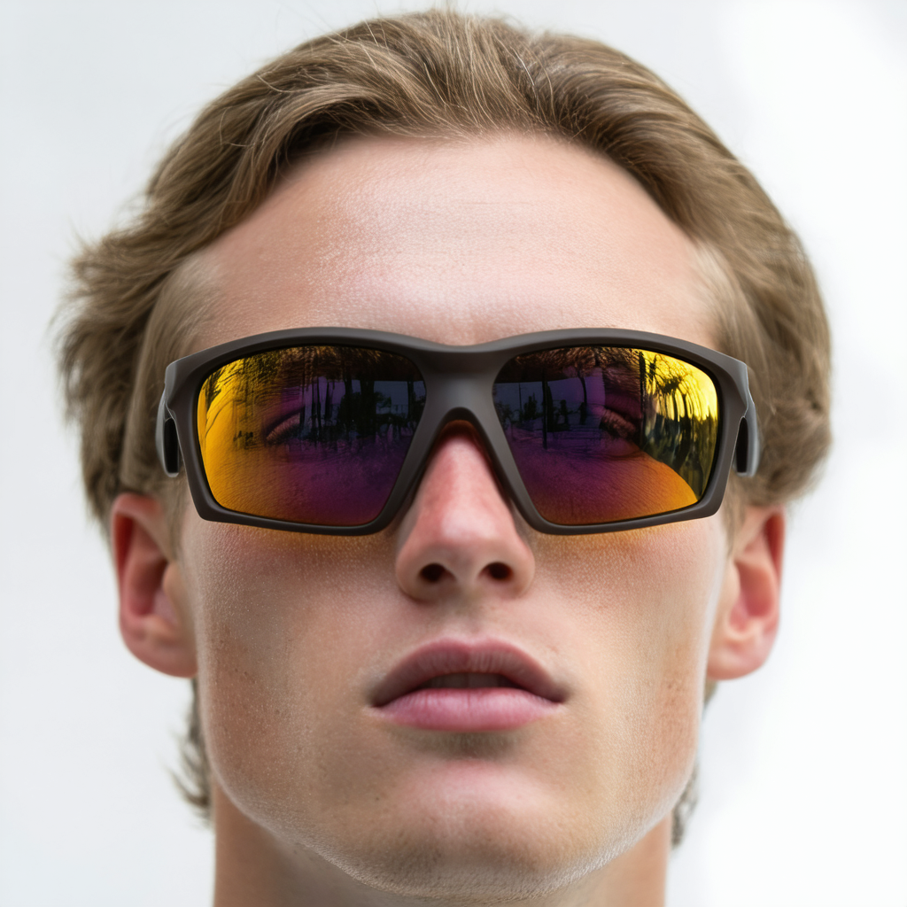 Nike Adrenaline P Sunglasses, Matte Crystal Military Brown/Violet, Brown Polarized Lens