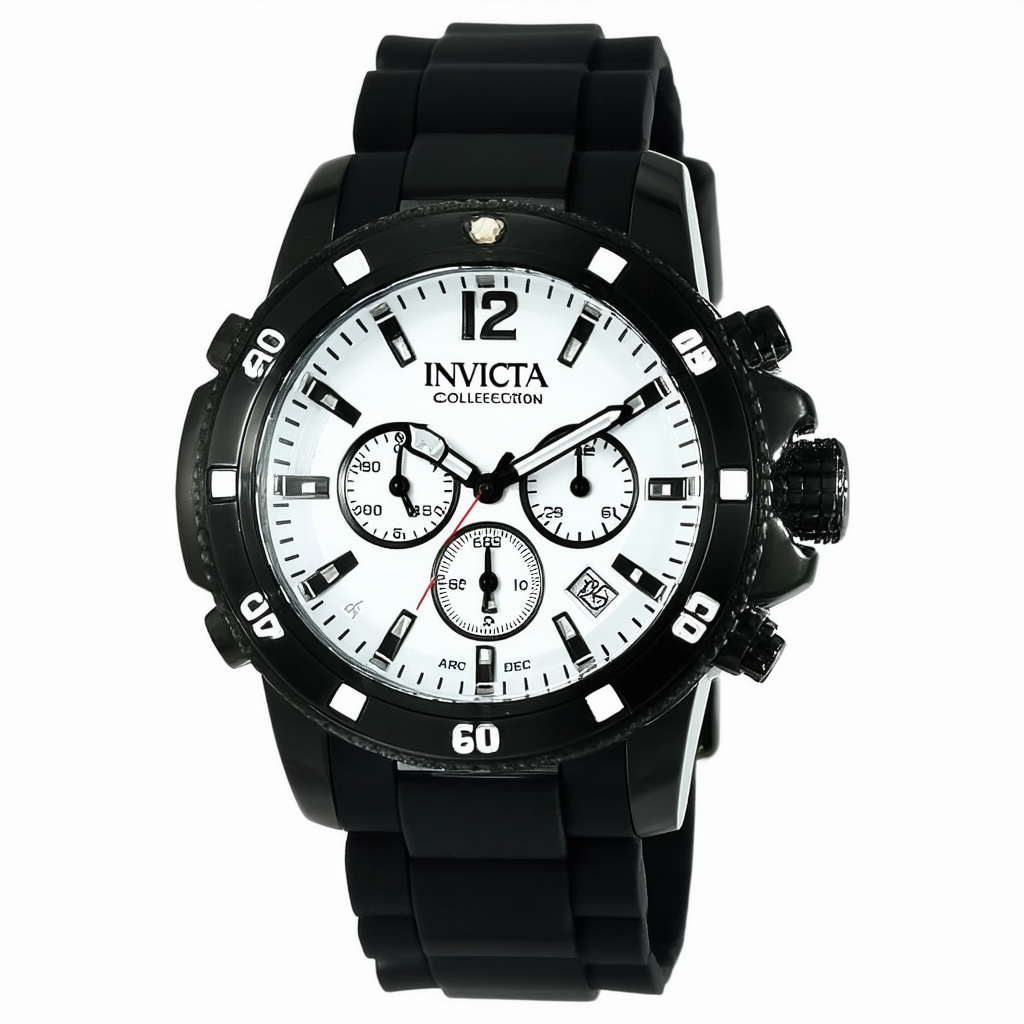 Invicta Men's 0321 I Force Collection Black Polyurethane Watch