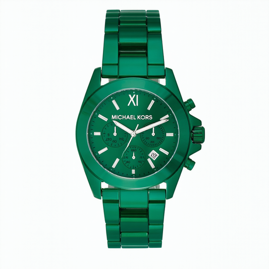 Michael Kors Women's MK6528 Bradshaw Analog Display Quartz Green Watch