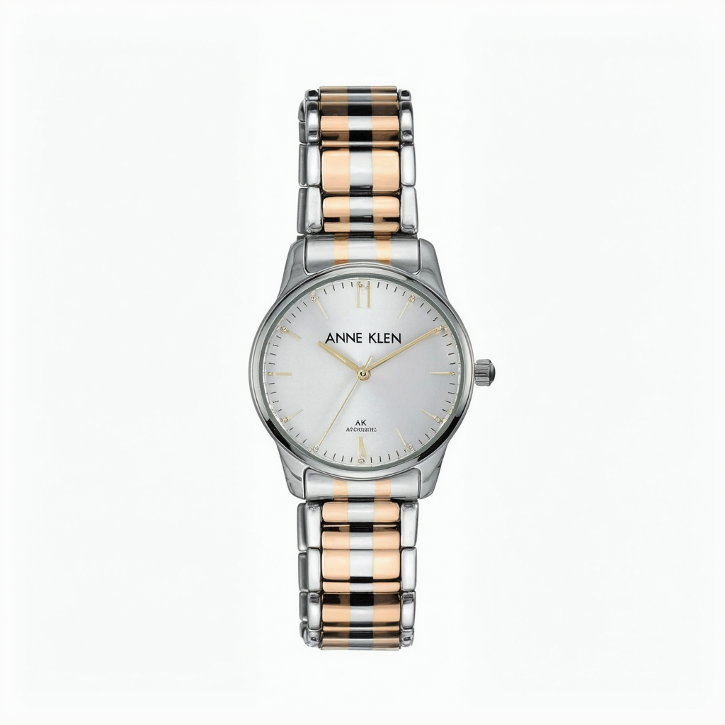 Anne Klein Women's AK/2015WTTT Stainless Steel Watch With Two-Tone Bracelet