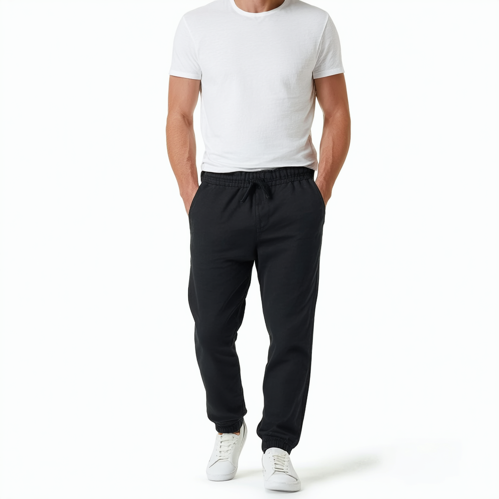 Kenneth Cole Men's Lightweight Twill Straight Jogger