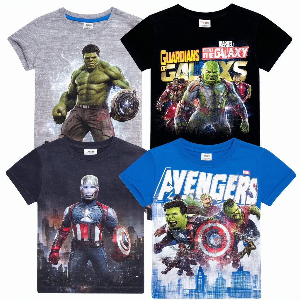 Marvel Avengers Guardians of The Galaxy Boys 4 Pack Graphic Short Sleeve T-Shirt