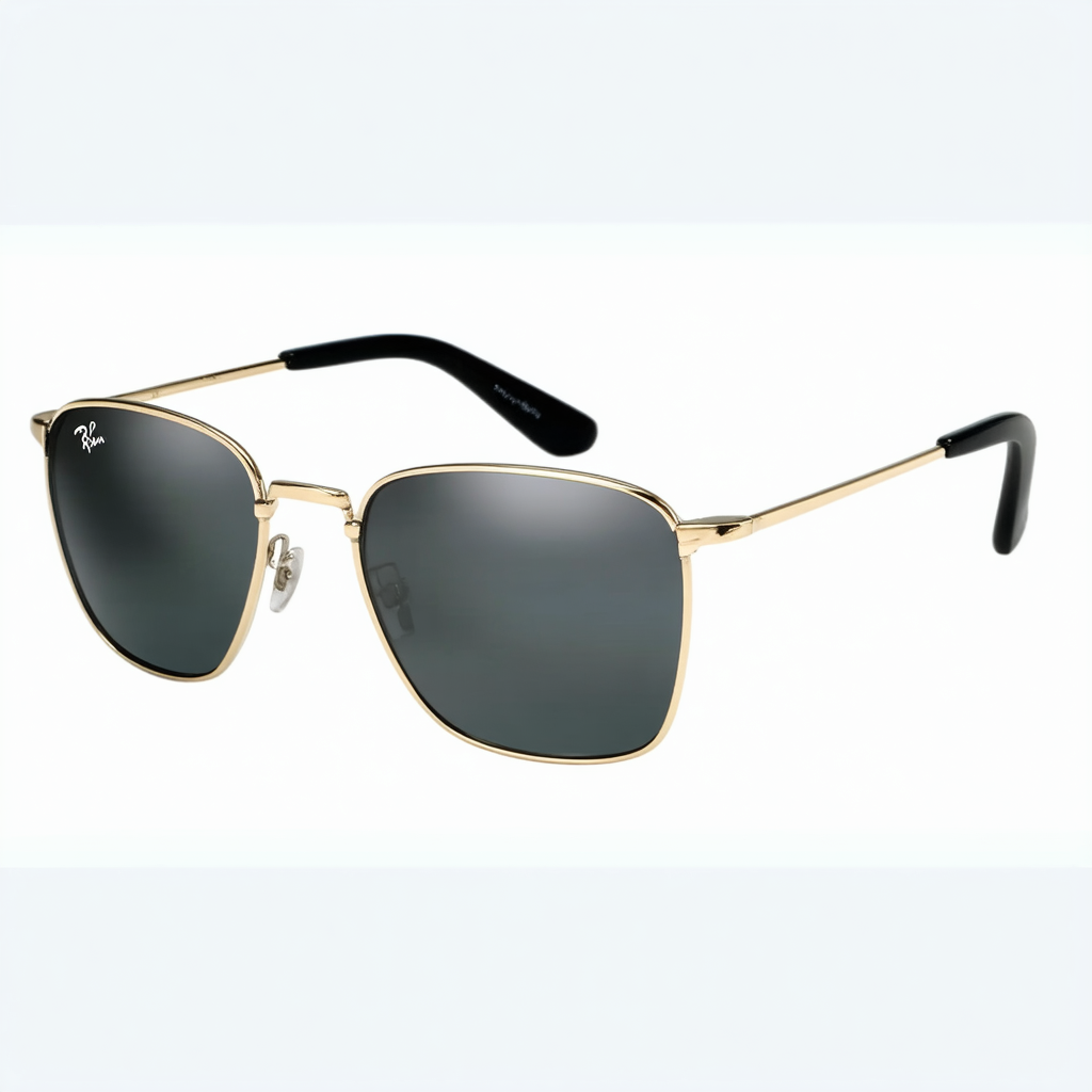 Ray-Ban Rb3570 Square Sunglasses, Gold/Grey Mirrored Silver Gradient, 58 mm