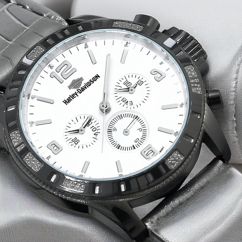 Harley-Davidson Men's Bulova Chronograph Wrist Watch 76B151