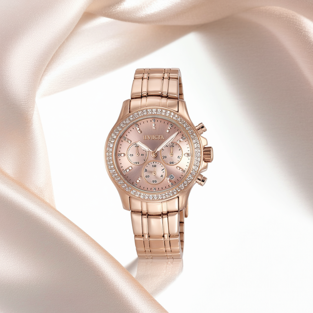 Invicta Women's 23751 Angel Analog Display Quartz Rose Gold Watch