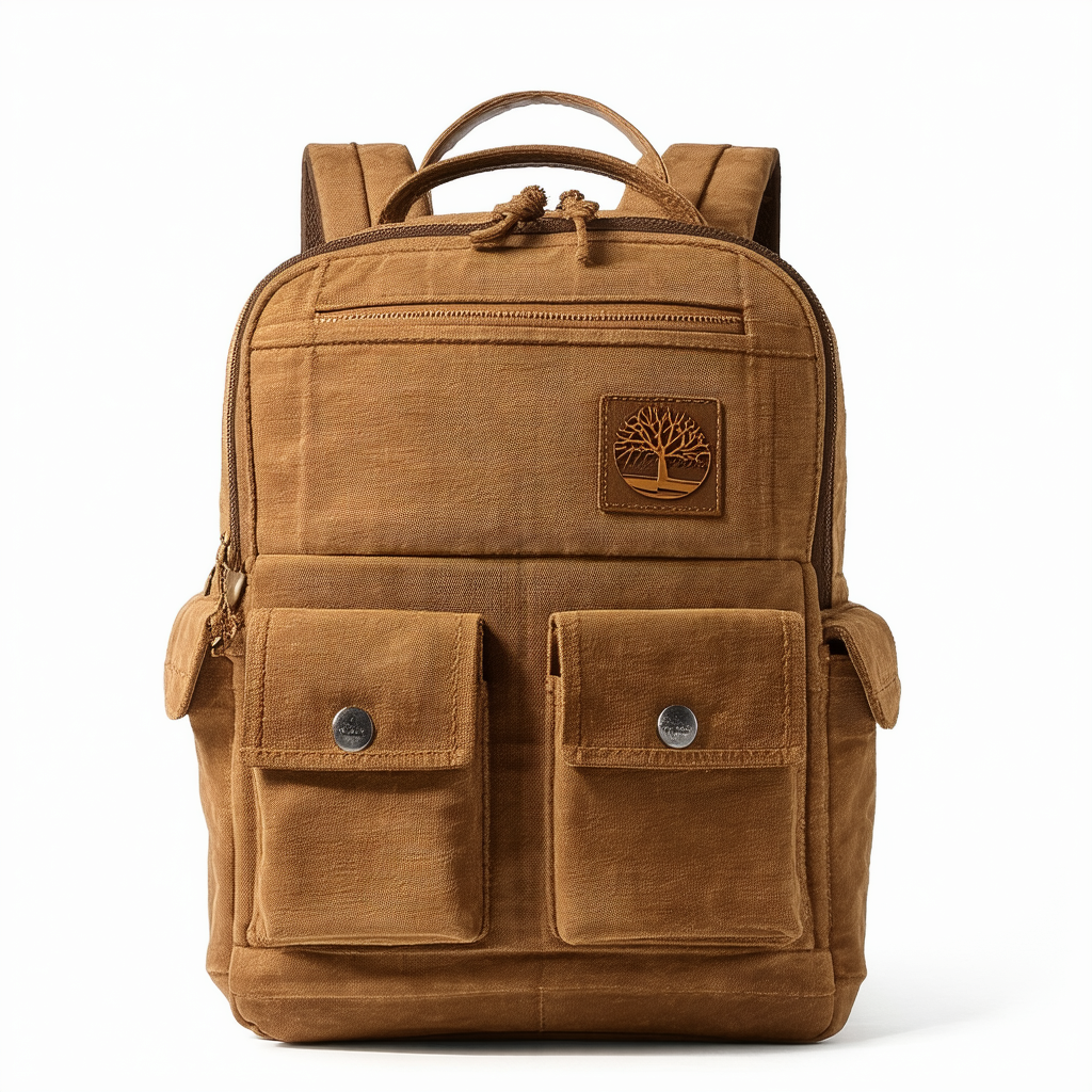 Timberland Prescott 2 Pocket Tombstone Backpack, Brown, One Size