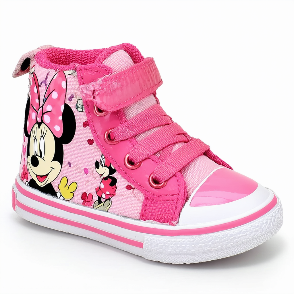 Disney Minnie Mouse Toddler Girls' Minnie Mouse Pink High-Top Sneakers (10 M US - Toddler)