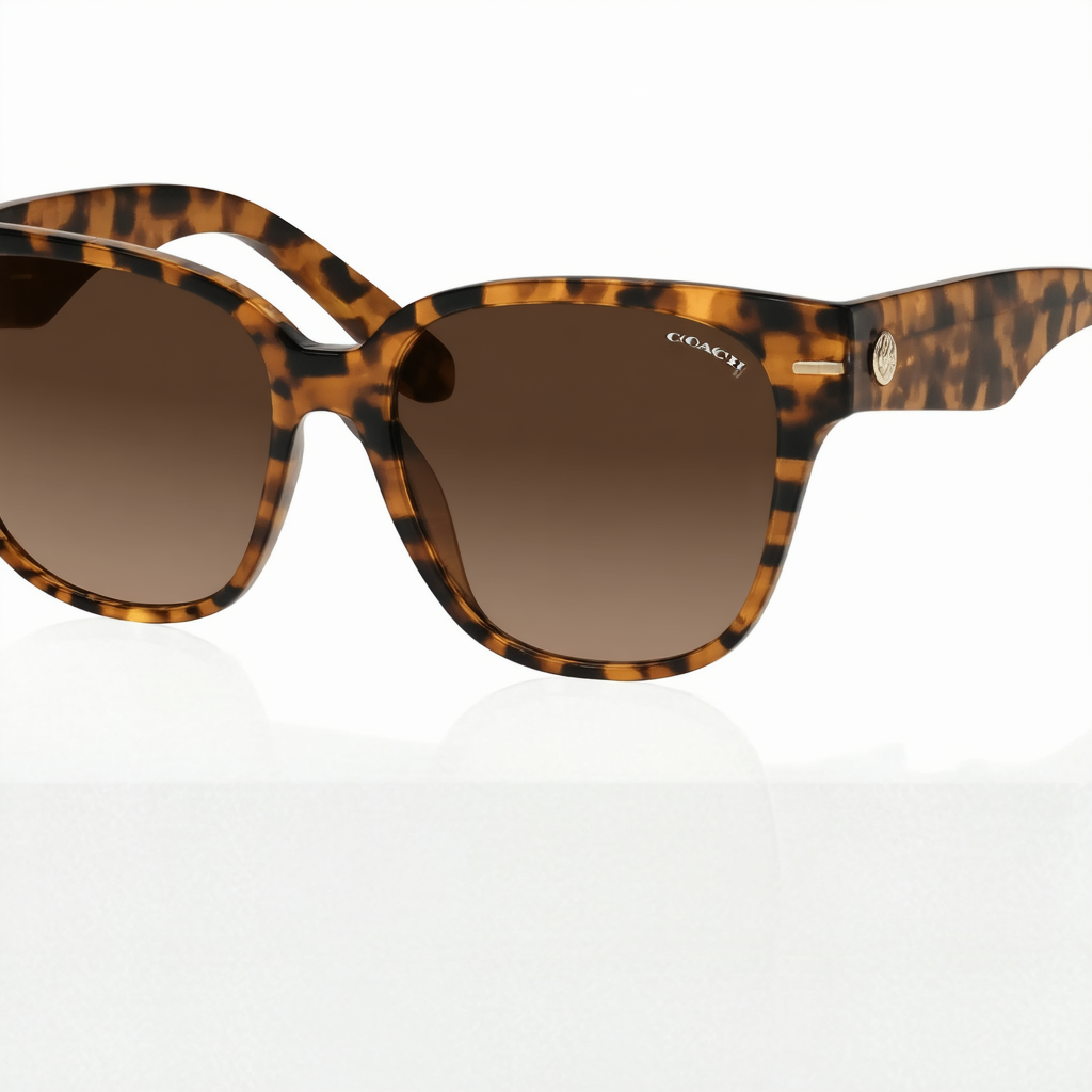 Coach L152 HC8171 Sunglasses 536913-56 - Crystal Light Brown/Dark Tortoise Frame, HC8171-536913-56