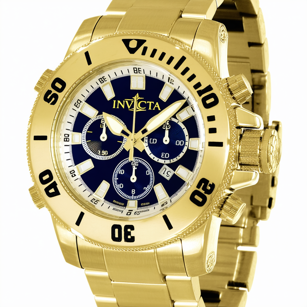 Invicta Men's Coalition Forces Quartz Watch with Stainless Steel Strap, Gold, 26 (Model: 30380)