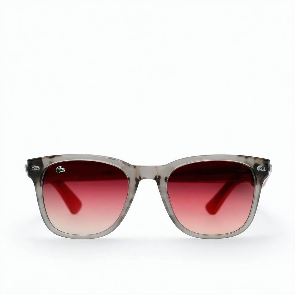 Lacoste Sunglasses - L641S / Frame: Crystal Brown and Red Lens: Pink Brown Gradient