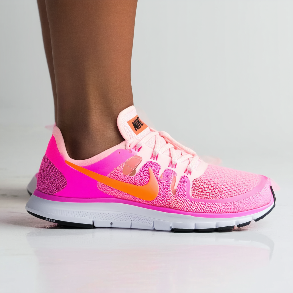 NIKE Wmns Free 5.0 V4 Rave Pink Orange Womens NSW Running Shoes 511281-600