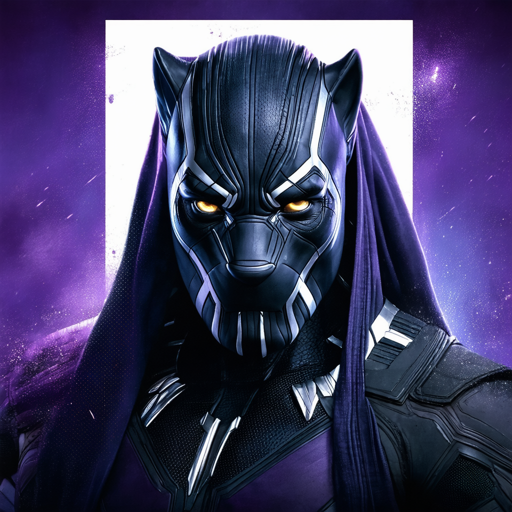 Men's Marvel Avengers: Endgame Black Panther Poster T-Shirt