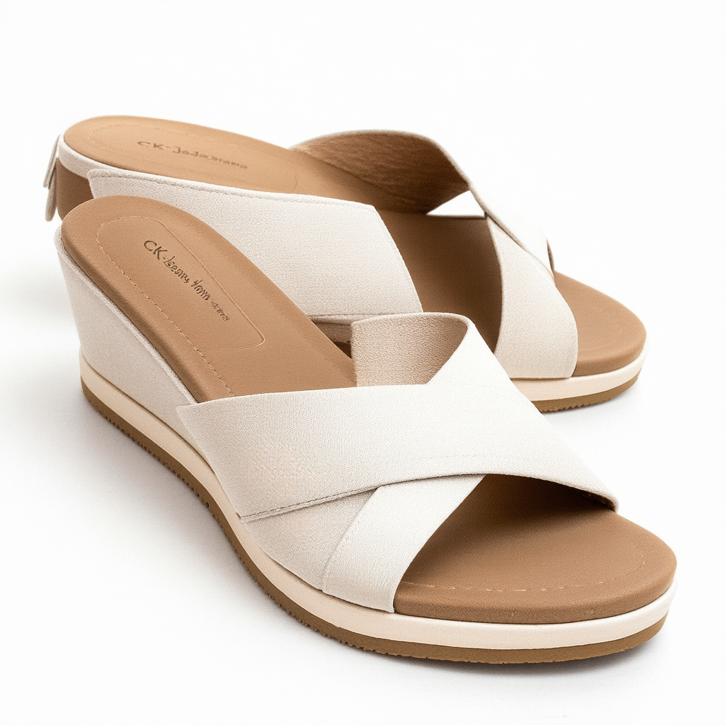 CK Jeans Women's Hope Wedge Slide Sandal