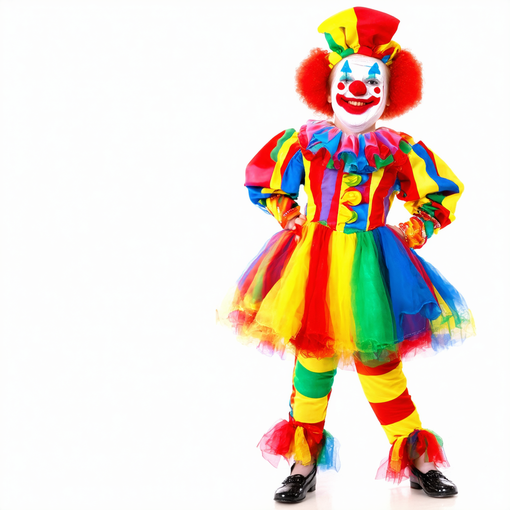 Princess Paradise Colorful Circus Clown Child's Costume