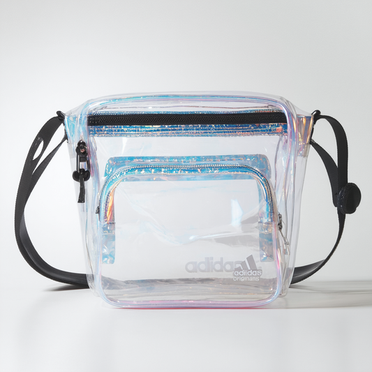 adidas Originals Clear Festival Crossbody Bag, Radiant Metallic, One Size