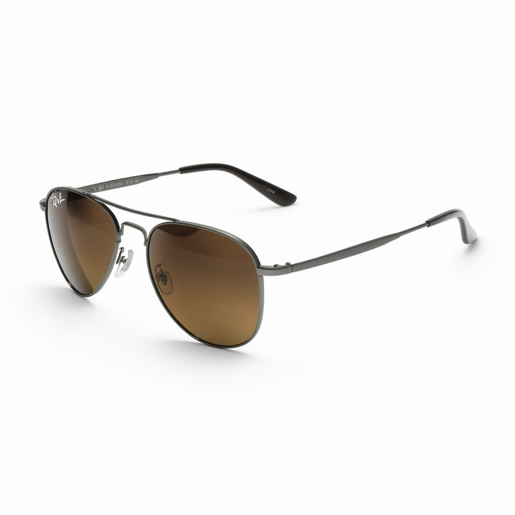Ray-Ban Men's RB3445 Rectangular Sunglasses, Matte Gunmetal/Polarized Brown, 61 mm