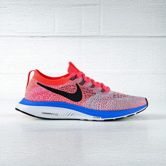 Nike Women's Lunarepic Low Flyknit 2 Running Shoe (7.5, Hot Punch/Aluminum/University Blue/Black)