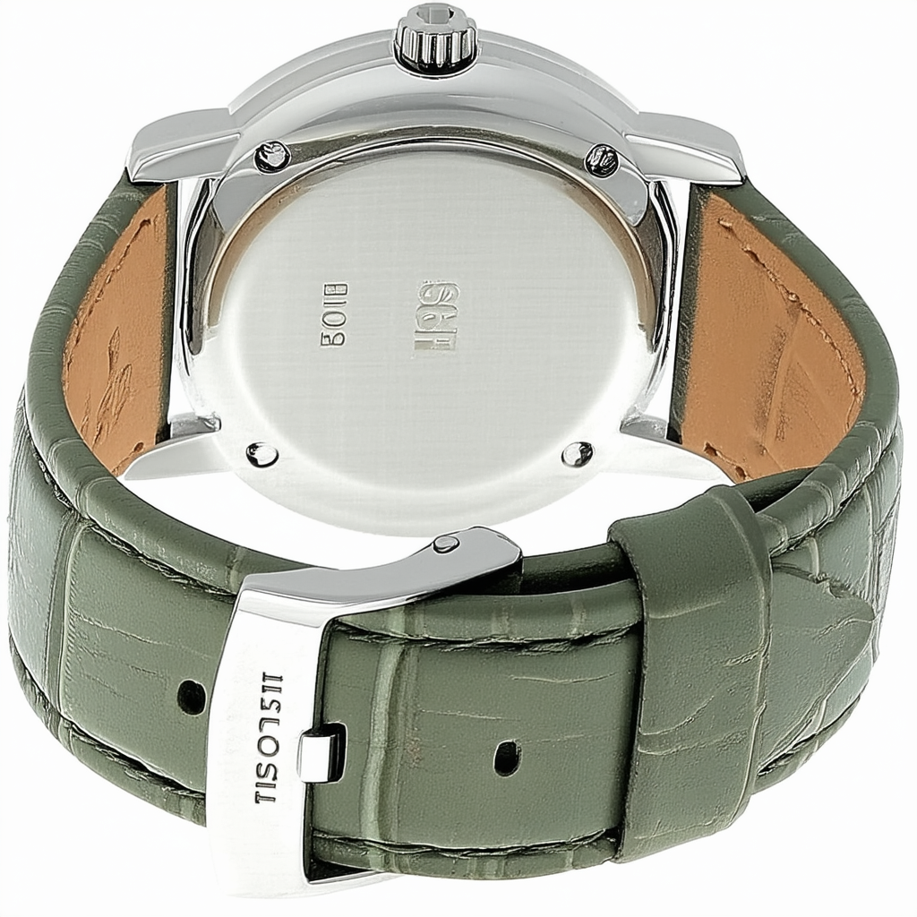 Fossil Women's ES3303 Heather Green/Silver Leather Watch
