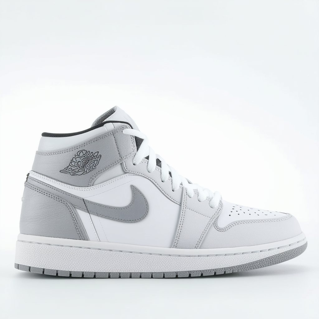 Jordan Men's 1 Air Low White/Grey 553558-033