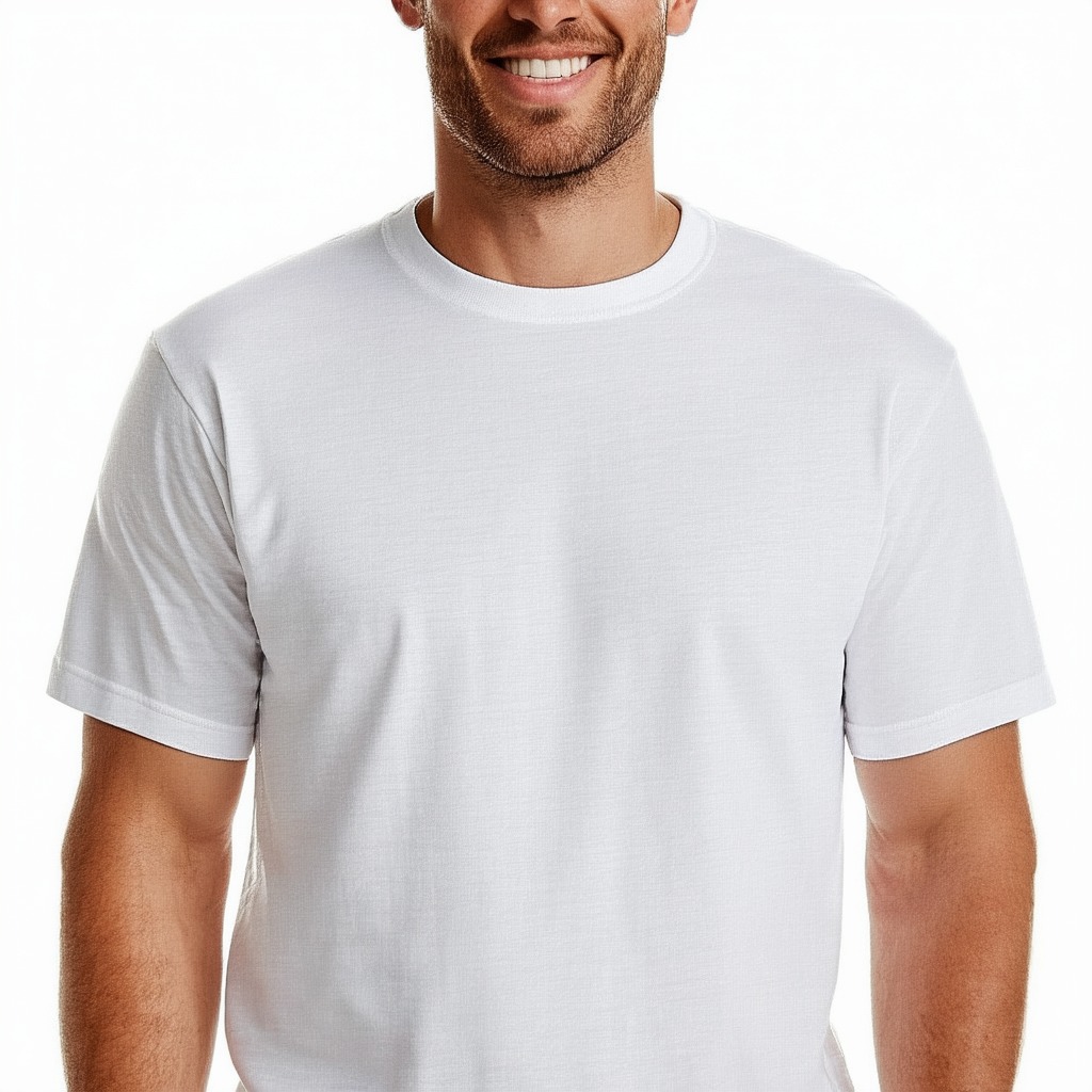 Hanes Men's ComfortBlend EcoSmart Crewneck T-Shirt, Classic White, X-Large