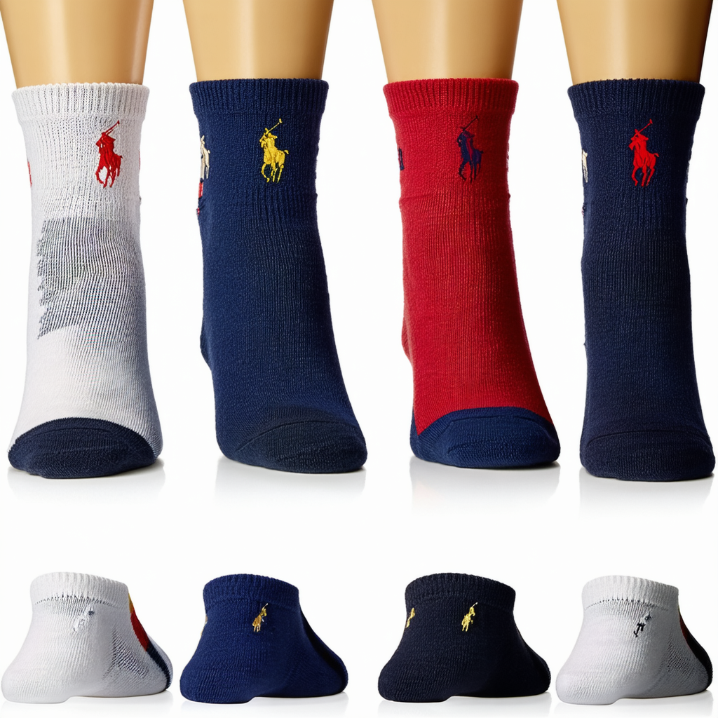 Polo Ralph Lauren Men's Americana Athletic Socks Ankle 6-Pairs